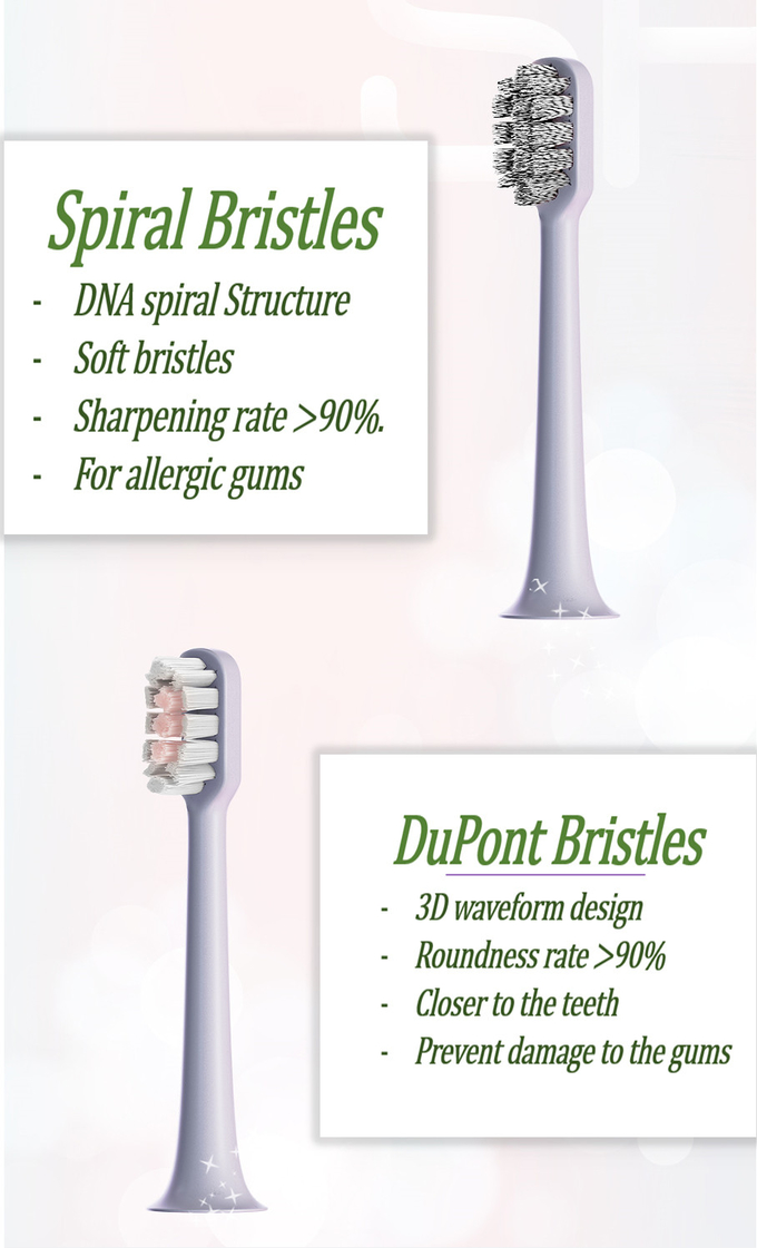 Cuidado oral esterilizado con UV de calidad Cepilla dental eléctrica recargable Q13 con taza de viaje 6